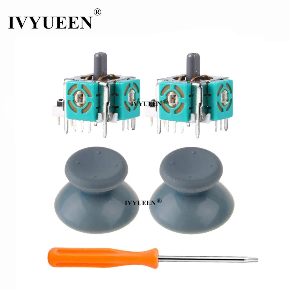 IVYUEEN 2 Sets 3D Analog Stick Sensor Potentiometers and Thumb Sticks Thumbsticks Cap Cover for Xbox 360 Controller Repair Parts