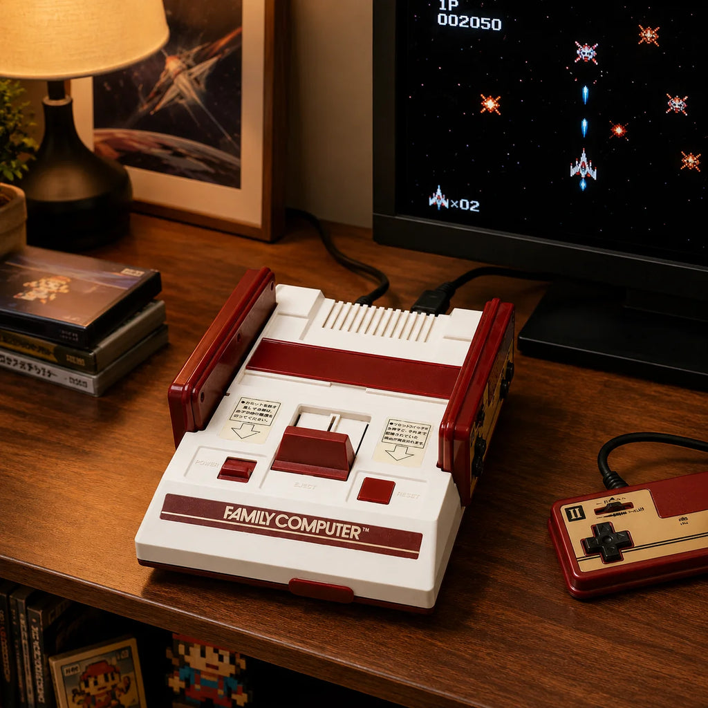 Retro Game  AV S-Video RGB Famicom NES Compatible with Original 83, 84, 89 Shells RGB Famicom Clone Console Supports Zapper