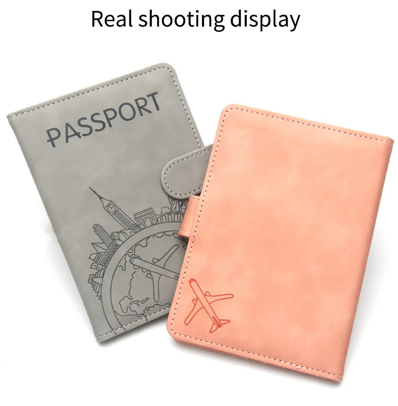 Rfid Global Flight Passport Holder Laser Engarved Name Passport Cover Custom Name Travel Wallet