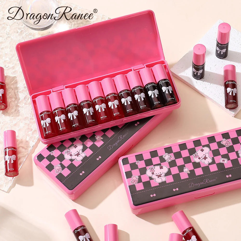 10 pack lip gloss set, easy to color and non fading, moisturizing lip gloss, waterproof and moisturizing lipstick water