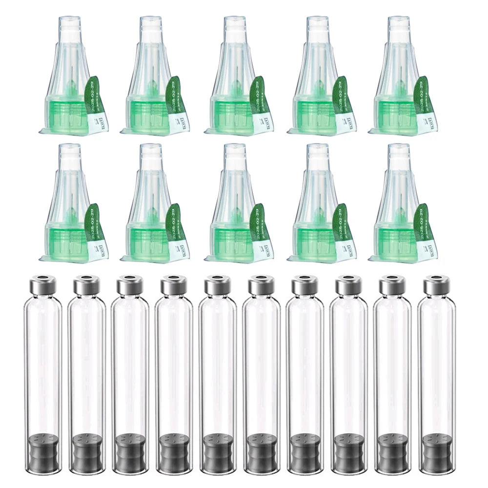 Black Magic Pen Accurate Dosage Kit 3ml Empty Cassette Bottle Cartridges Disposable 4/6/8mm Pen Tip for Insulin Injection Pen