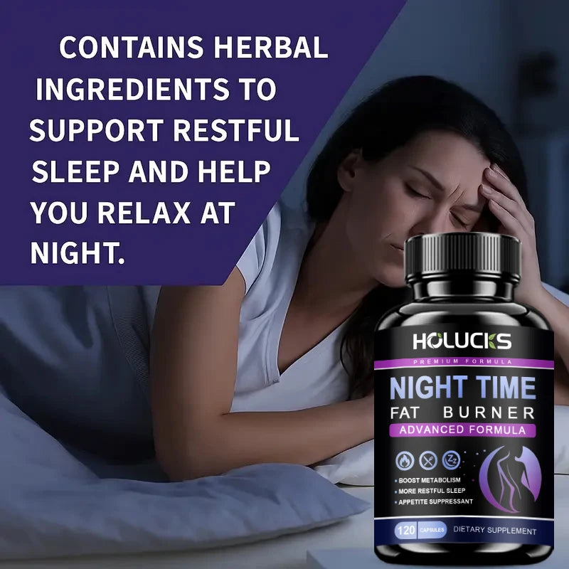 Extra Strength Night Fat Burner, Promote Fast Sleep Onset, Boosts Metabolism & Balances Cortisol, Reduce Nighttime Cravings