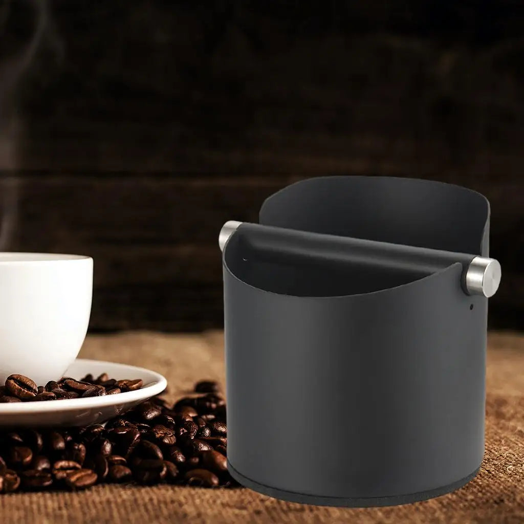 Stainless Steel Knock Box for Coffee with Removable Knock Bar Espresso Bin for Home Kitchen Office Espresso Machine Accessories