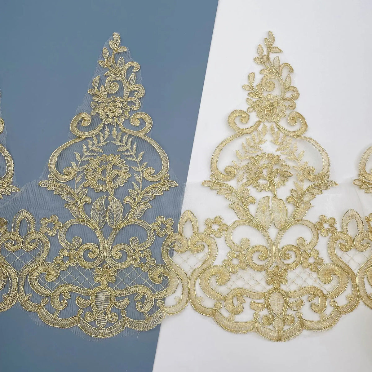1yard Gold Thread Cord Embroidery Lace Trims Dress Home Textile Lace Dance Clothes Curtain Clothing Accessories 31cm wide