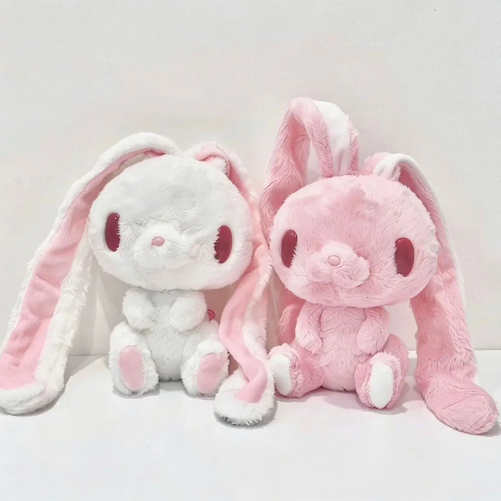 Kawaii Gloomy Bear Rabbit Pink White Japanese Cute Basic Sitting Posture Doll Long-Eared Rabbit Decoration Toy Peripheral Gifts
