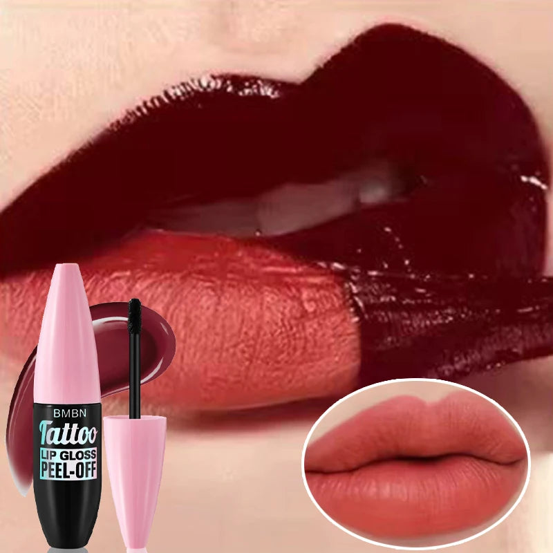 Liquid Peel-off Lip Gloss Waterproof Long-lasting Matte Pink Lipstick Non-stick Cup Makeup Moisturizing Lip Liner Tattoo Pigment