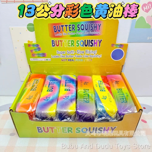 1 Box 12 Pcs Slow Rebound Squeeze Toy Butter Stick Anti Stress Release Soft Sensory Toy , Wholesale Suitable For Retail Stores