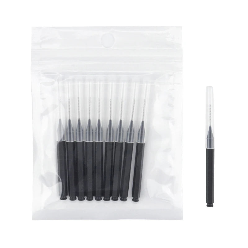 10Pcs Cleaner Interdental Brush Dental Floss Brushes Braces Light Tooth Picks Flossers Picks Eyelash Brush Beauty Tool Brush