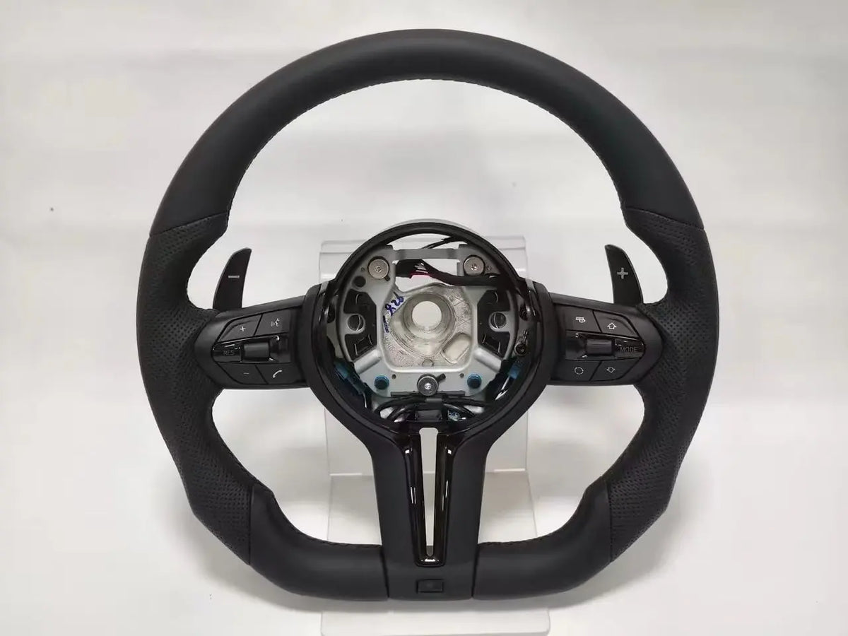 For M F30 F20 F48 M3 F80 F25 E90 E87 X5 E70 F01 F10 Steering Wheel Black Perforated Leather Sport Upgrade Modify Accessories