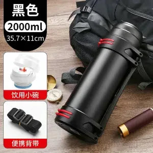 3L/2L High capacity Stainless steel thermos Fashion everyday, outdoor,automotive water thermo cup Portable insulation Vacuum cup