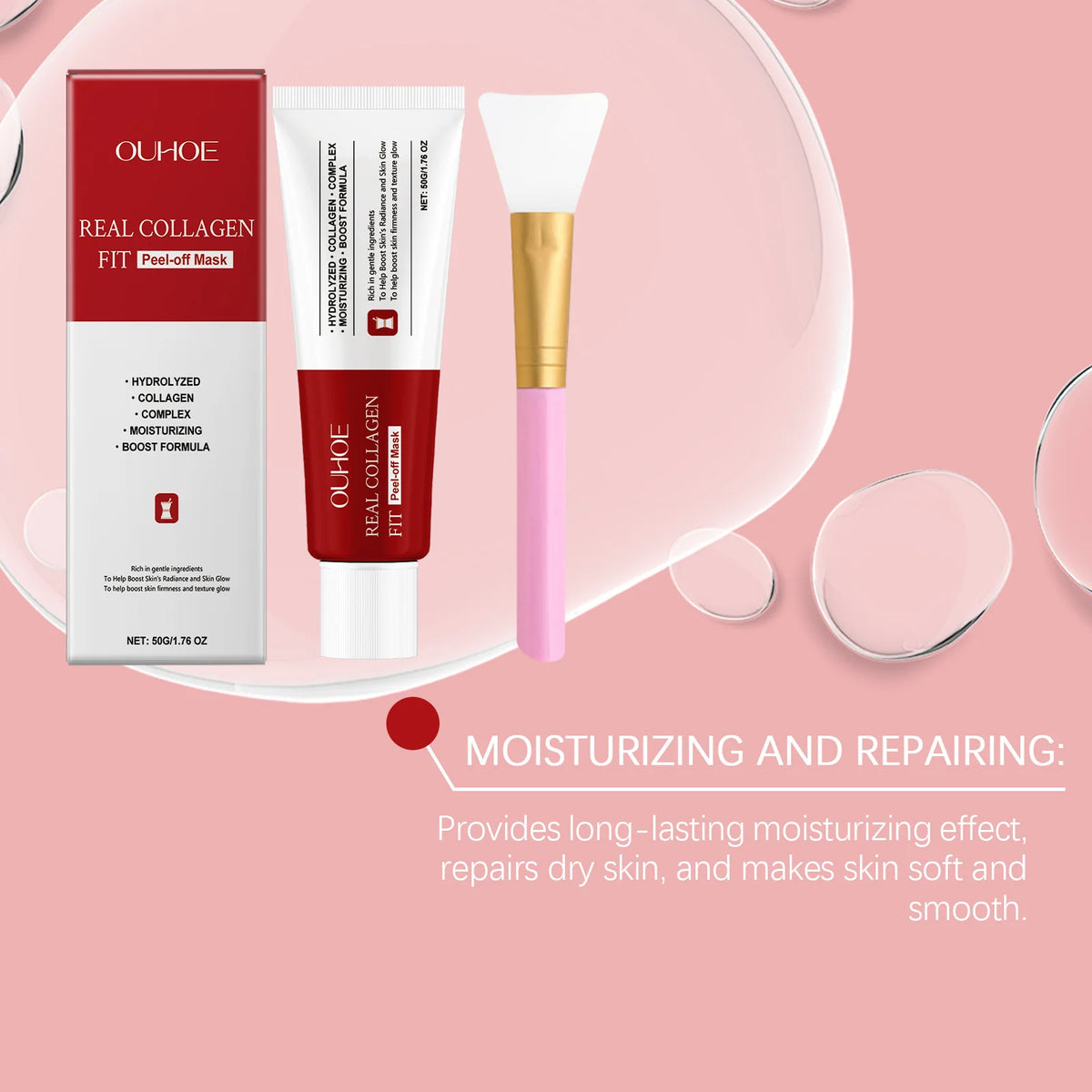 Collagen Peel off Mask Tighten Antioxidant Reduce Wrinkle Blackhead Soothe Exfoliate Moisturizing Lighten Facial Wrapping Cream