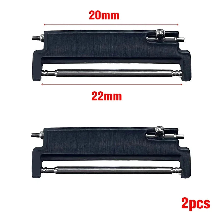 2pcs Watchband Connectors 22mm To 22mm 20mm To 22mm 14/18/20mm To 20mm Quick Release Pins Adapter Watch Band Spring Bars