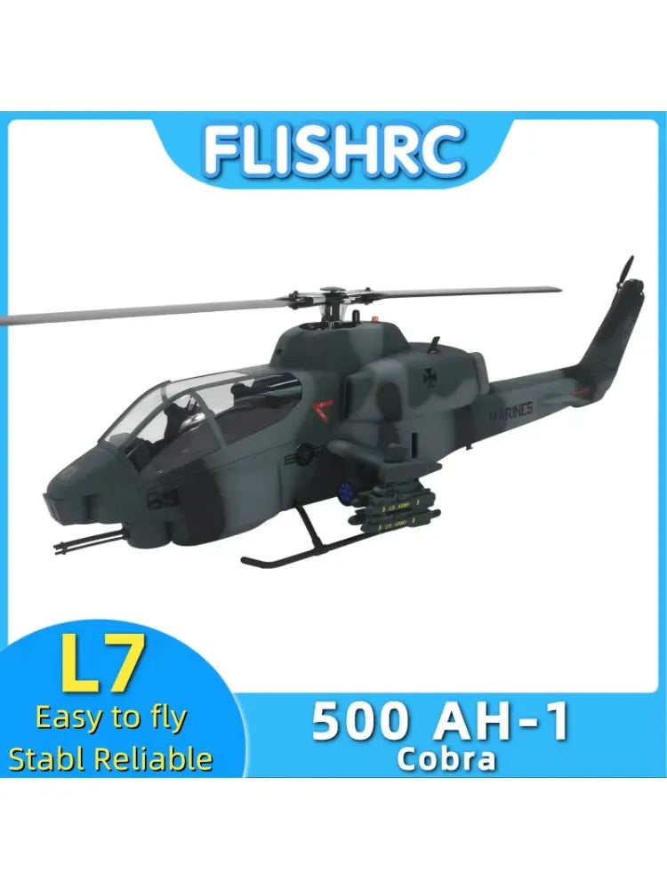 FL500 V2 FLISHRC 500 AH-1 Cobra 500 Size Scale Helicopter GPS with L7 Flight Control RTF