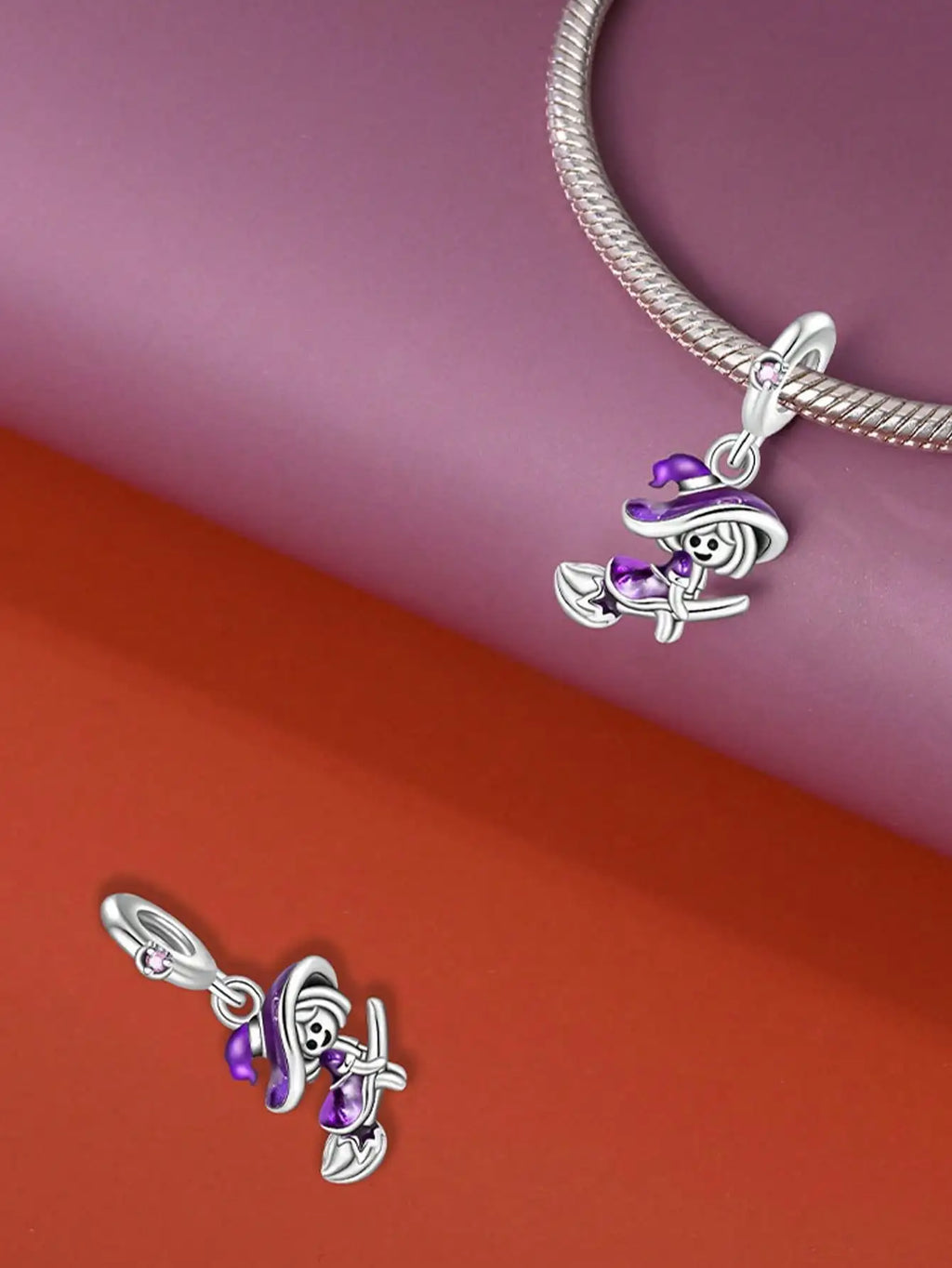 2025 Hot Sale Charms Bead 925 Sterling Silver Christmas Halloween Witch Hat Fit Bangle Bracelet Necklace DIY Jewelry