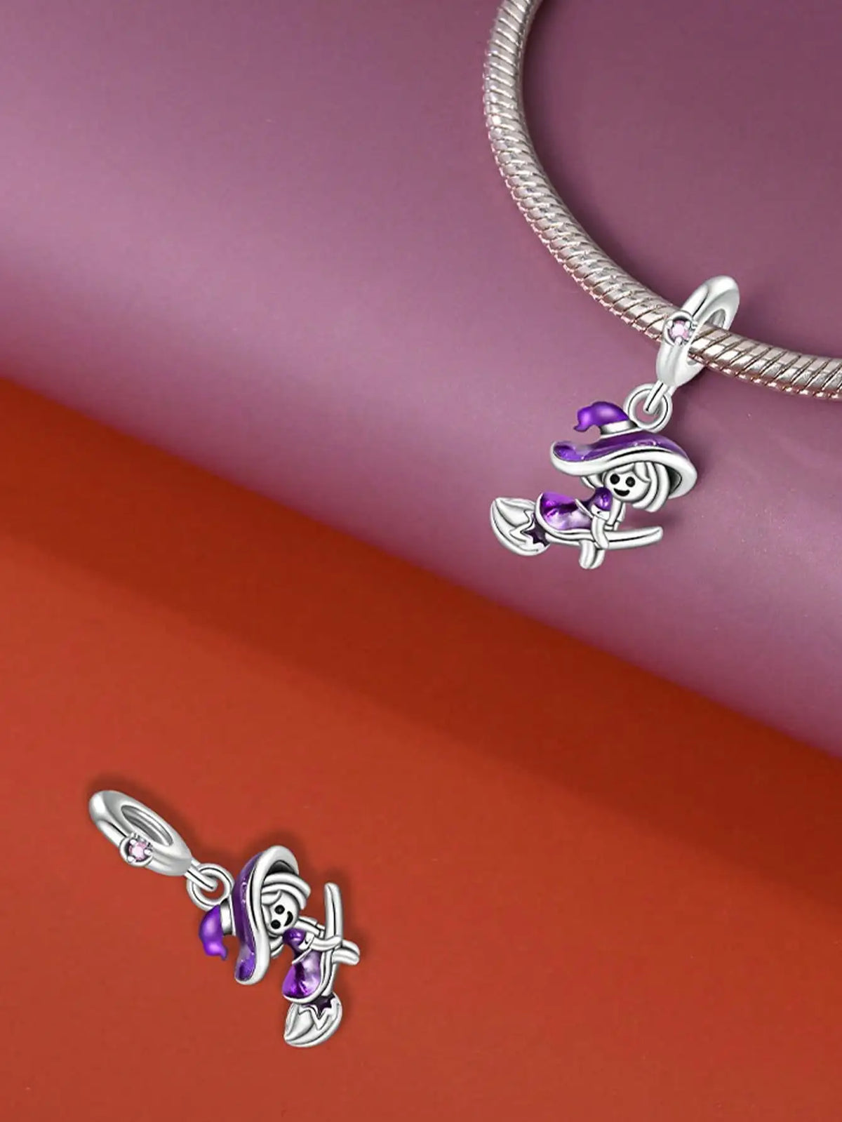 2025 Hot Sale Charms Bead 925 Sterling Silver Christmas Halloween Witch Hat Fit Bangle Bracelet Necklace DIY Jewelry