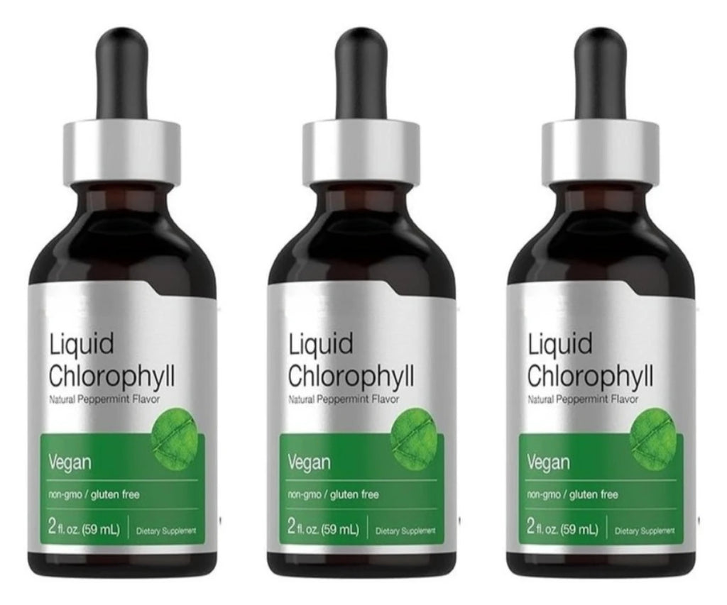 Liquid Chlorophyll Drops 59ml Peppermint Herbal Extract Vegan Non-GMO Dietary Supplement Mix with Water Support Antioxidant