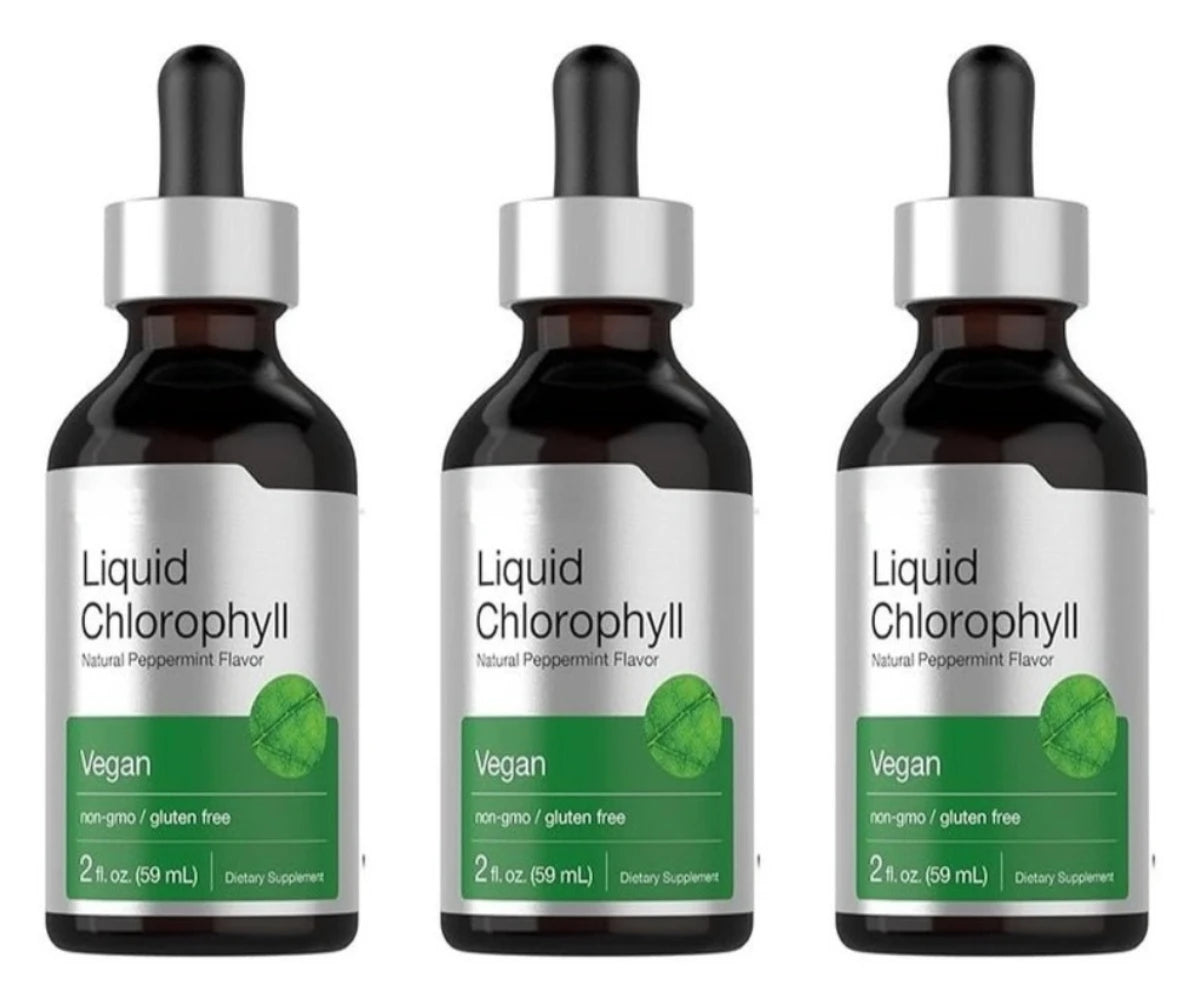 Liquid Chlorophyll Drops 59ml Peppermint Herbal Extract Vegan Non-GMO Dietary Supplement Mix with Water Support Antioxidant