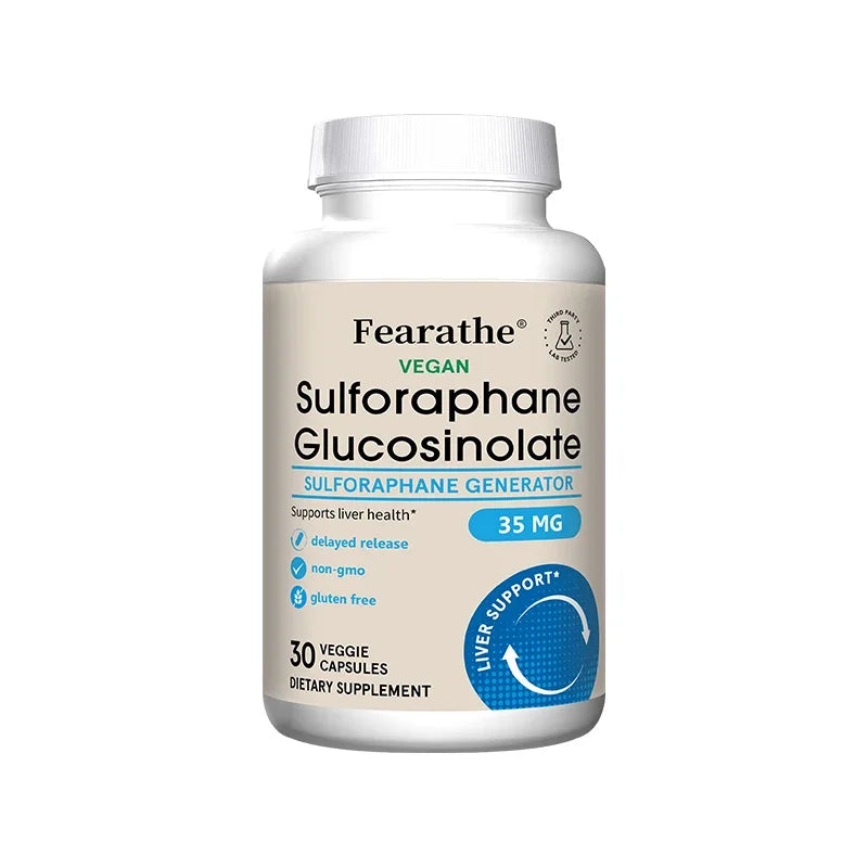 Sulforaphane Glucosinolate Capsules - Broccoli Seed Extract with Myrosinase, Liver Detox & Cellular Health Support, 120 Counts