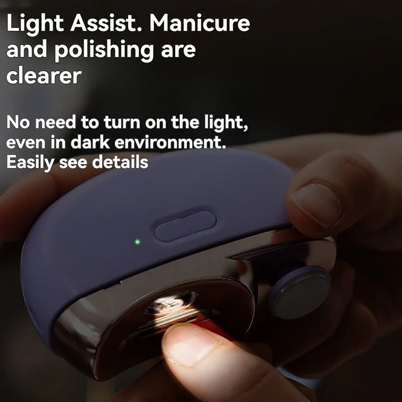 2-in-1 Fully Automatic Nail Polisher And Clipper Portable Trimming And Polishing Tool for Easy Nail Care