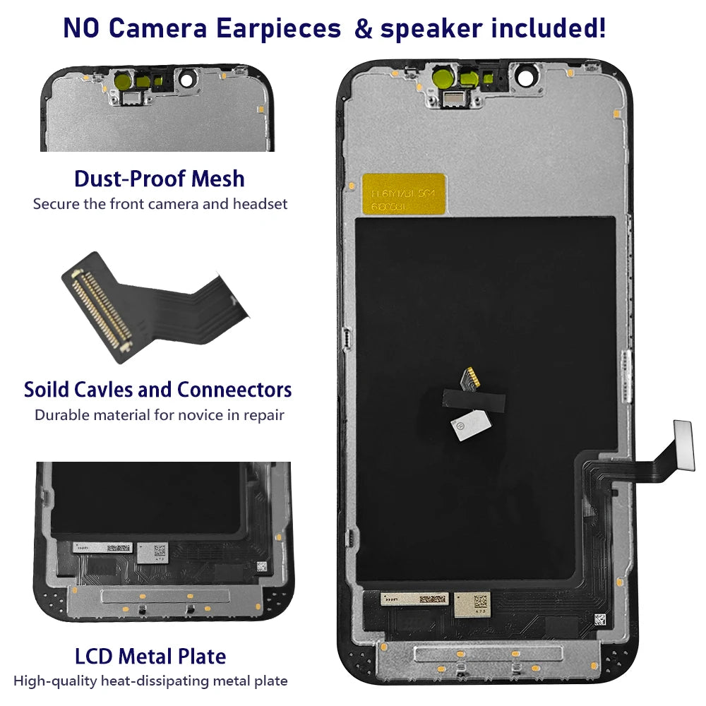 OLED Pantalla For IPhone 14 LCD Display Touch Screen Digitizer Assembly Replacement 14 A2882 A2649 A2881 A2884 A288 LCD