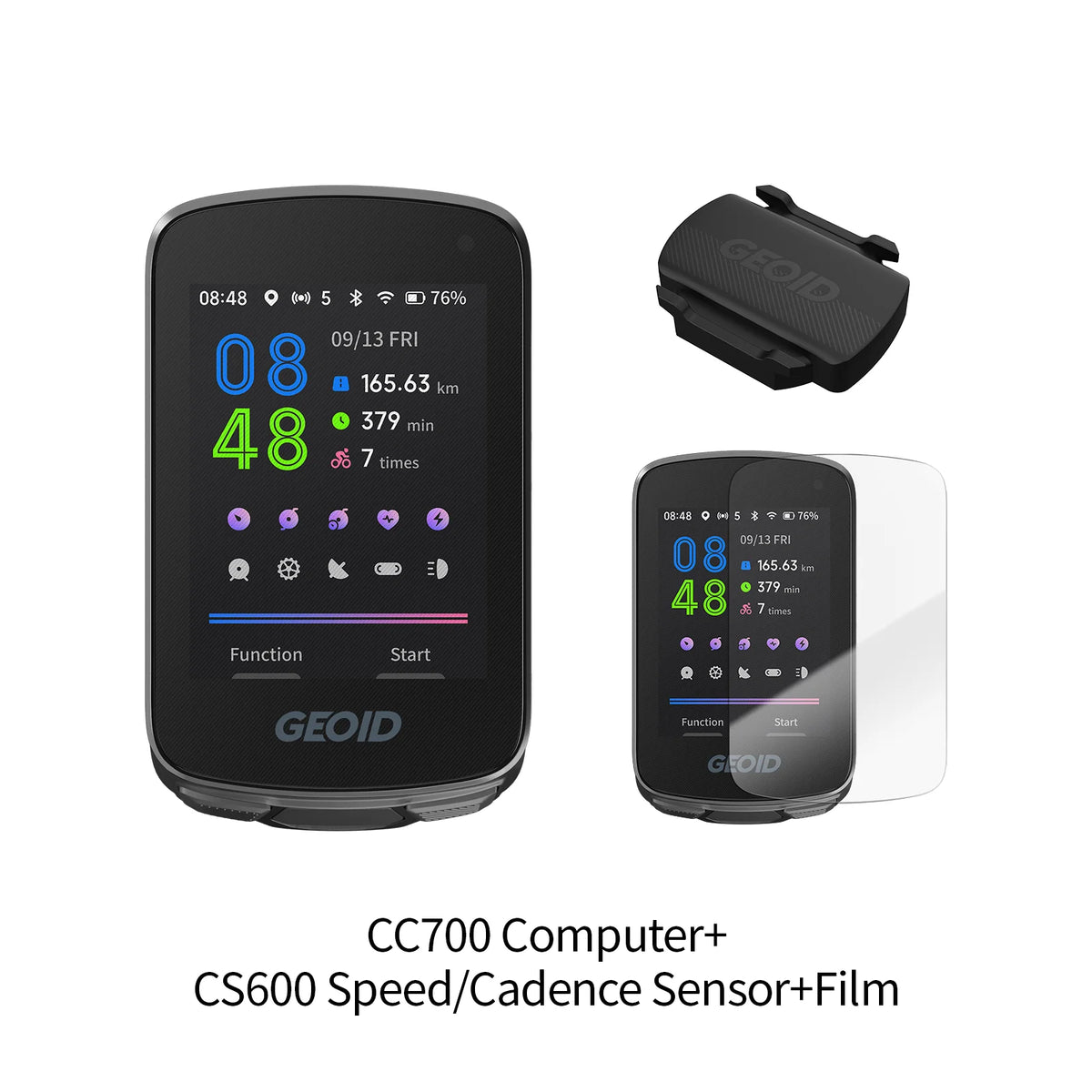GEOID CC700/PRO Bike Computer Wireless Color Screen Bicycle Speedometer ANT+ WIFI Cycling Speedometer IPX7 Waterproof Odometer