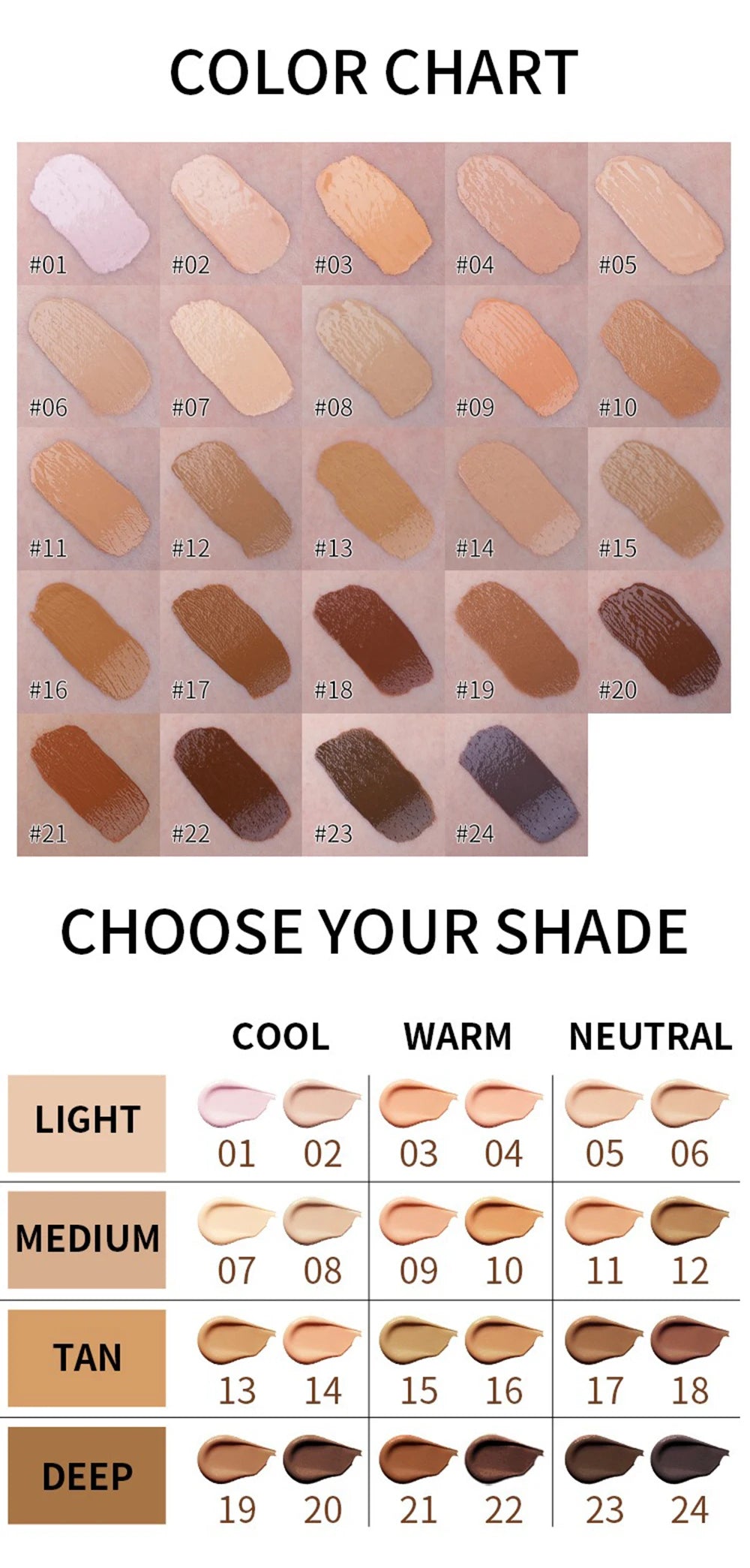 24 Color Matte Liquid Foundation Private Label Long Lasting Semi-finished DIY Bagged Sweat-proof Custom Logo Makeup Wholesale