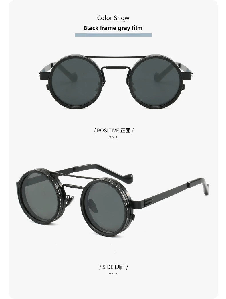 Polarized ND2 400 Adjustable Dimming Sunglasses UV Protection Metal Frame HD Lens for Mountaineering Cycling