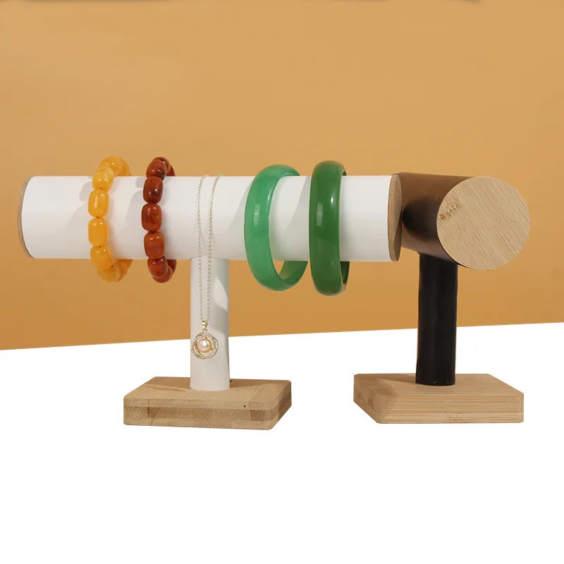 Bamboo and wood bracelet holder, solid wood watch bracelet, bracelet, headrope display stand, necklace jewelry display