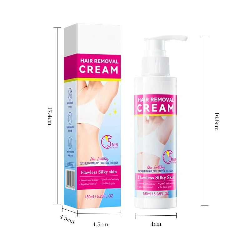 Men's and women's hair removal cream does not irritate the armpits. Smooth hair removal cream 150ml