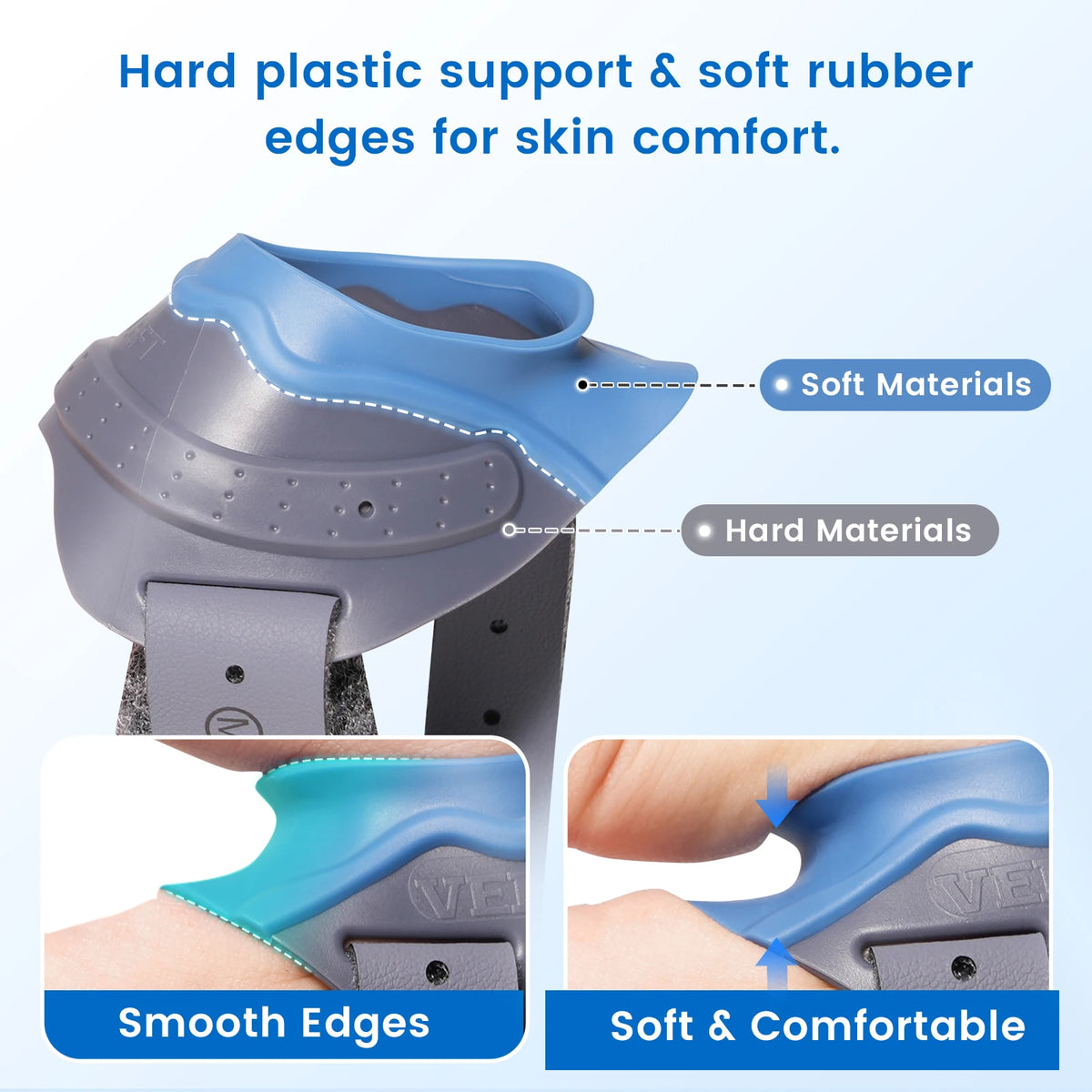 VELPEAU CMC Thumb Brace with Shape-memory Restriction Splint, Thumb CMC Joint Stabilizer for Thumb Basal Arthritis Pain