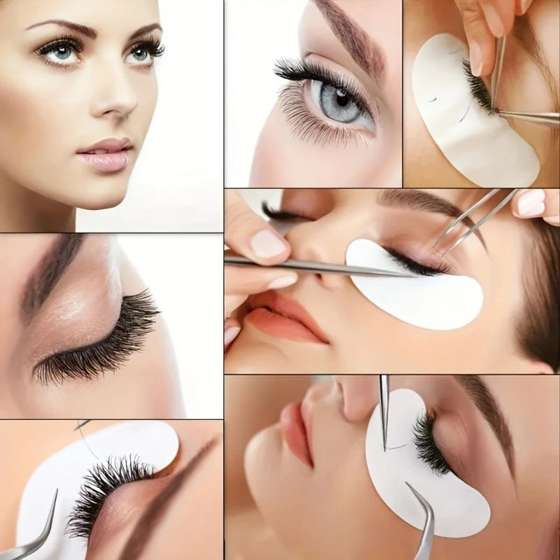 100 Pairs Pink Hydrogel Eye Patch Eyelash Extension Natural Lint Free Under Eye Gel Pads Lash Extension Supplies & Beauty Tools