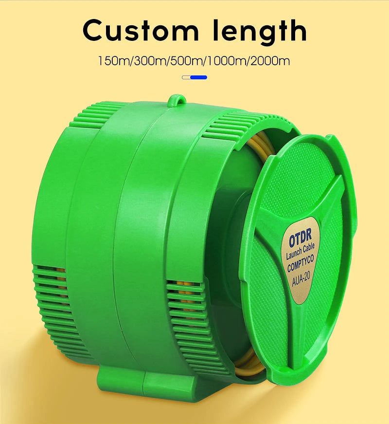 AUA-20 Single Mode 1KM OTDR Launch Cable Fiber Optic Testing Extension Cable SC/FC/ST/LC(A/UPC) Fiber Ring Dead Zone Eliminator