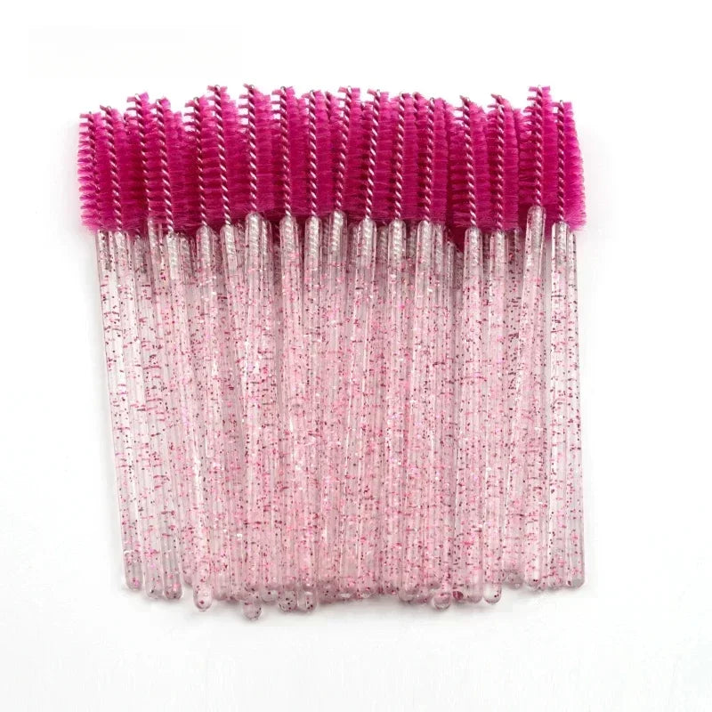 50Pcs Disposable Eyelash Spooler Brushes Multipurpose Eyebrow And Lash Extension DIY Beauty Accessory