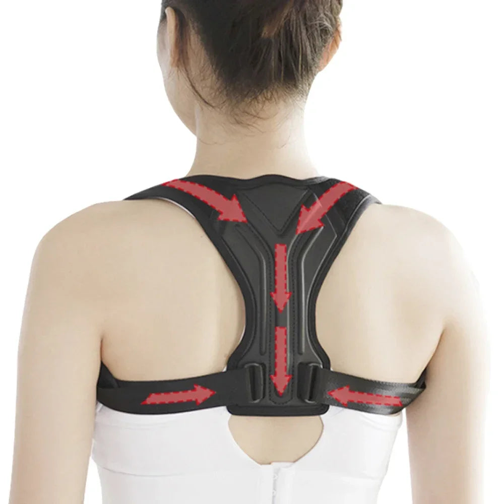 Adjustable Back Shoulder Posture Corrector Belt Clavicle Spine Pain Relief Support Reshape Your Body Home Office Back Neck Brace