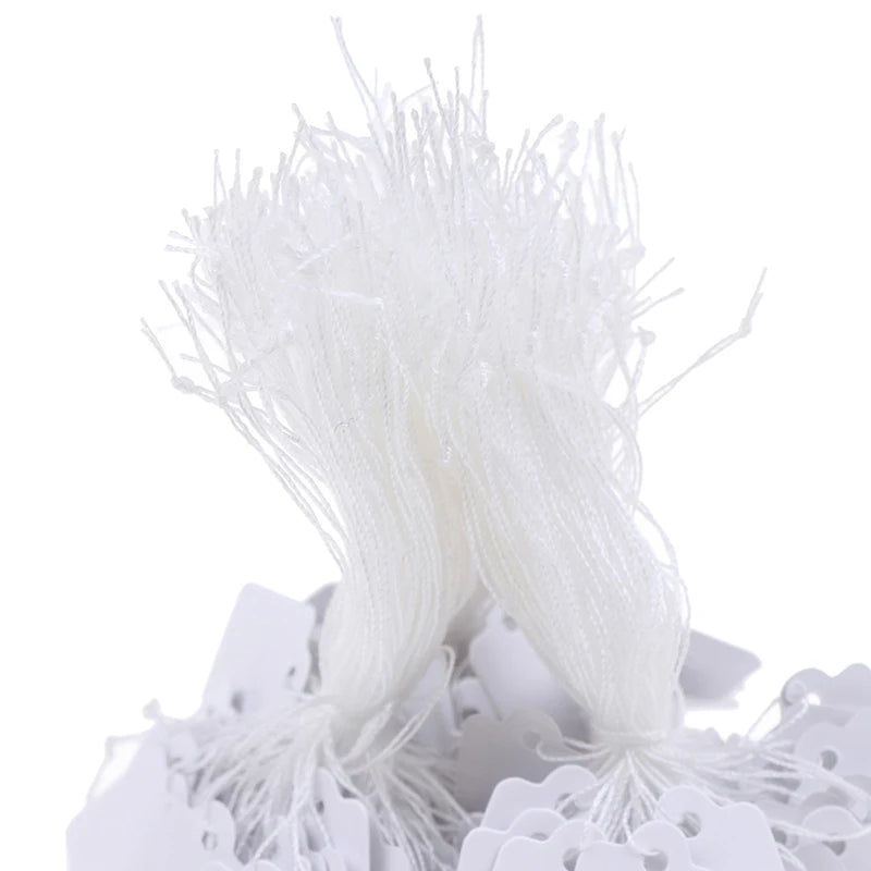300Pcs label tie string strung ticket jewelry merchandise display price tags