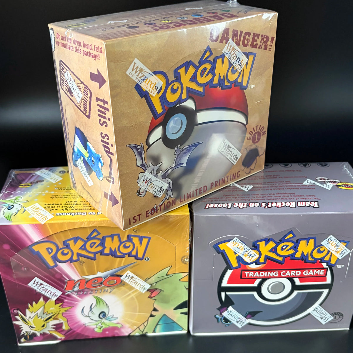 1999-2002 PTCG BOOSTER BOX Unopened Base Set(BS/Rocket(RO/Destiny(N4/Fossil(FO)/Jungle(JU Art Varia PKM Collection Proxy Card
