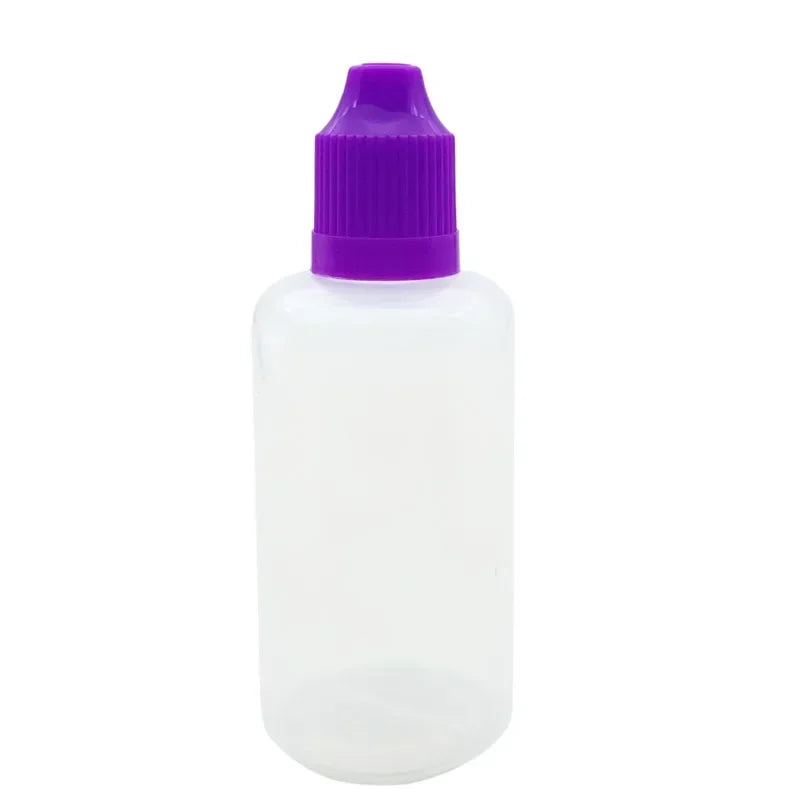 100PCS 3/5/10/15/20/30/50ml Wholesale Eye Drop Refillable Bottle with Colorful Cap Squeezable Dropper Bottle Liquid Containers