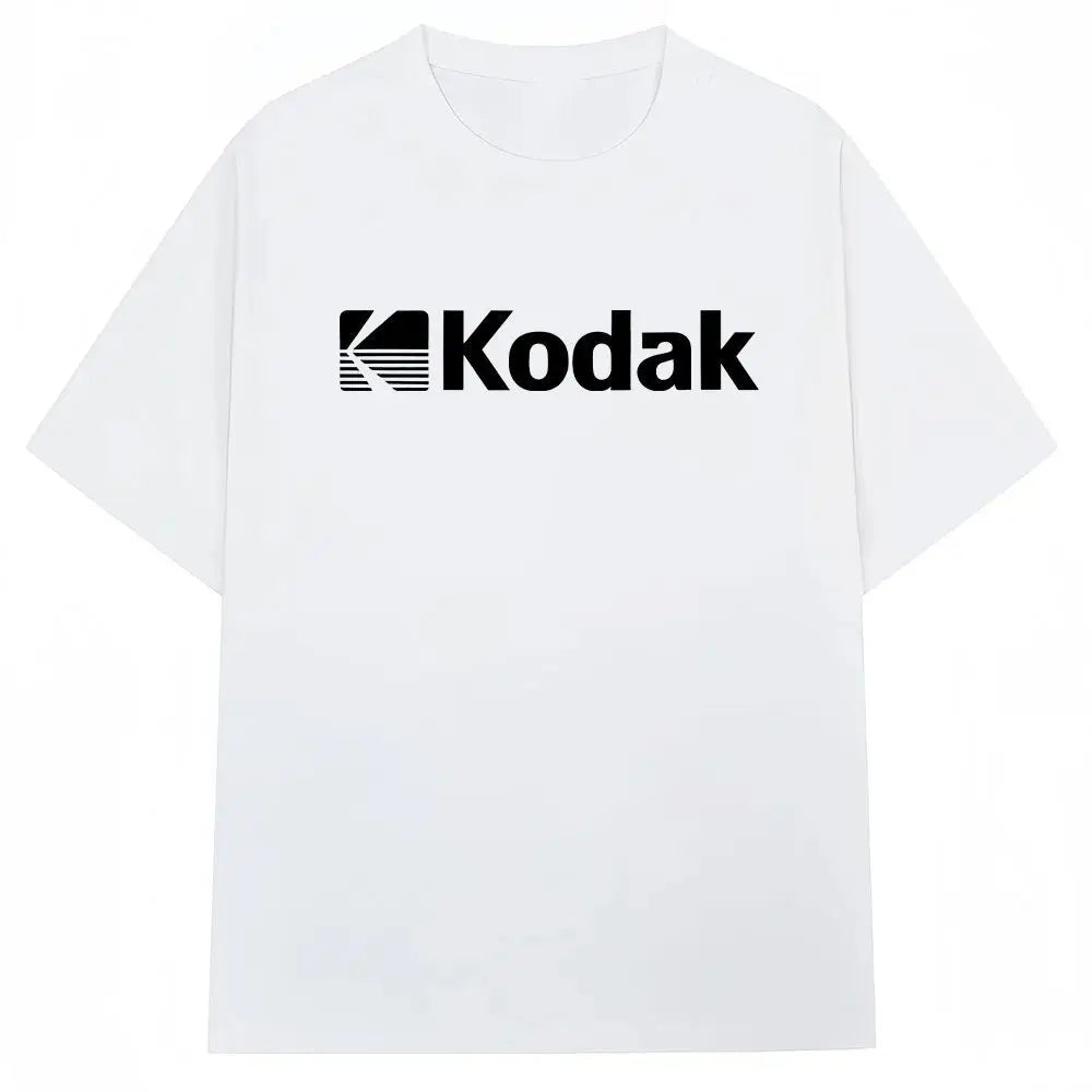 Kodak Polychrome Rainbow Back Print Unisex Cotton T Shirt Vintage Retro Short Sleeve Tee Y2K Casual Streetwear Film Graphic Top