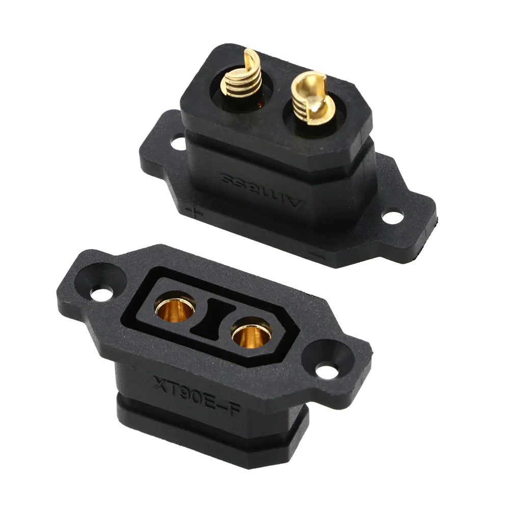 Amass XT90E-F Battery Connector XT90E Female Plug Gold-plated XT90 Mountable Connector Yellow/Black Socket