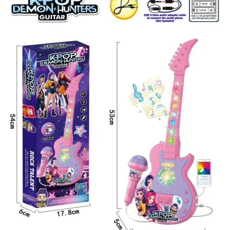K019 Toys Witch Hunters Microphone With Adjustable Stand Led Lights Support Mp3 Playback Karaoke Singing Music Performance Gift