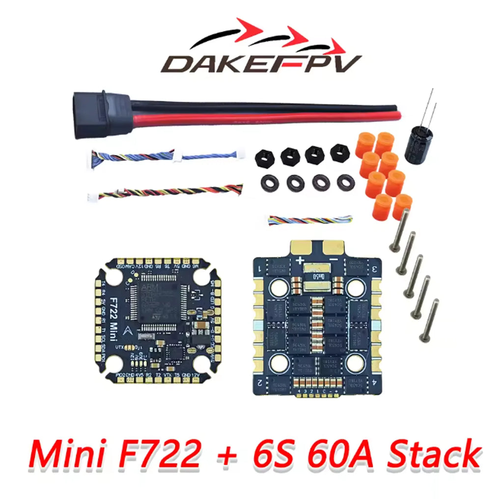 DAKEFPV F7 MINI Flight Stack F7 MINI Flight Controller 55A/60A/70A Mini ESC 20x20mm for FPV Drone