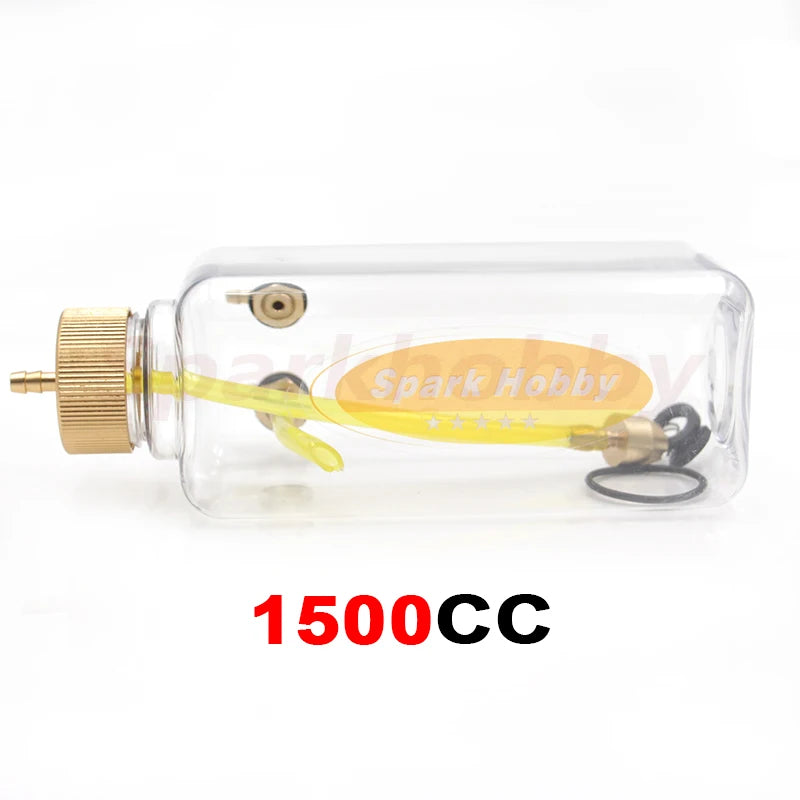 1 SET RC Plastic Fuel Oil Tank 260/360/500/700/1000/1500 CC/ml CNC Aluminum alloy Cover for RC  Nitro and Gas airplane model
