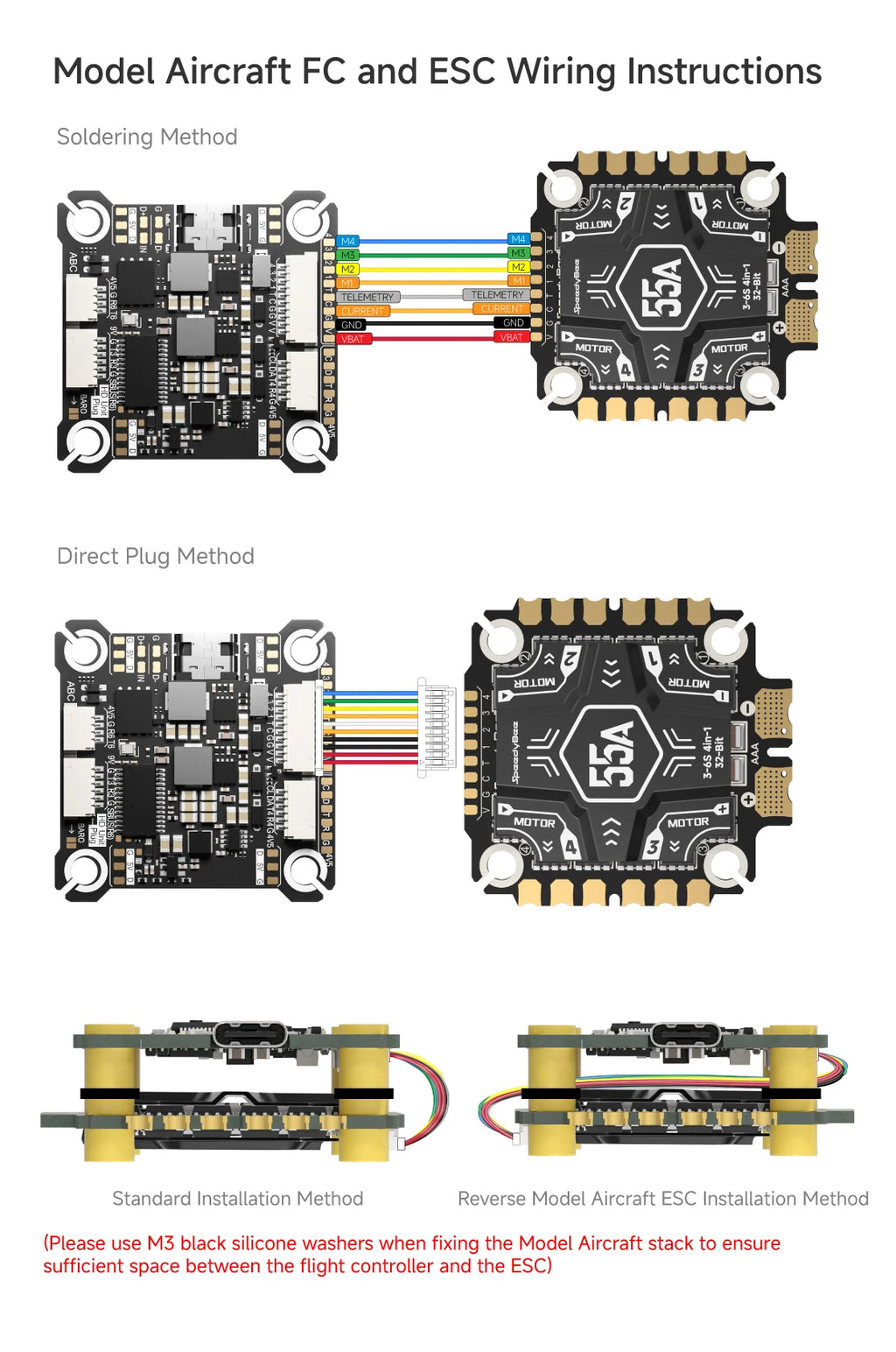 SpeedyBee F405 V5 OX32 55A 30x30 Model Aircraft FC&ESC Stack