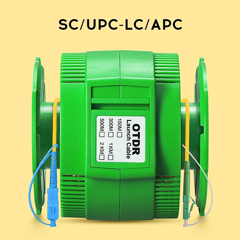 AUA-20 Single Mode 1KM OTDR Launch Cable Fiber Optic Testing Extension Cable SC/FC/ST/LC(A/UPC) Fiber Ring Dead Zone Eliminator