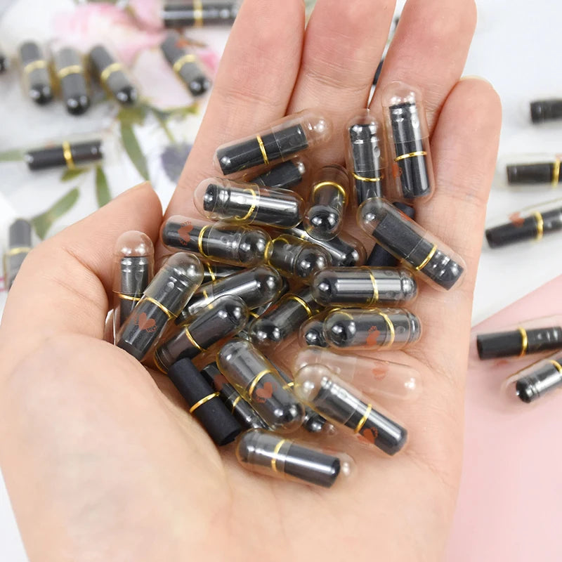 105pcs Message Capsules Love Pill with Roll Paper Blank Notes Wish Bottle Capsule Smile Heart Pills Wedding Valentine's Gifts