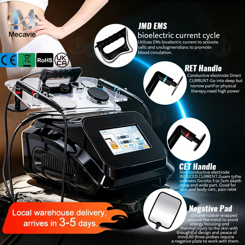 2026 INDIBA 448KHZ Tecar Therapy Machine Physiotherapy Pain Relief Body Slimming Skin Rejuvenation Professional SPA Salon Beauty