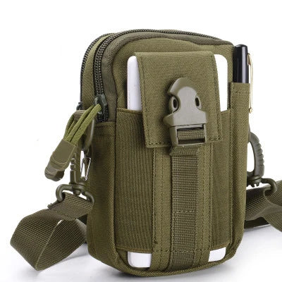 Funda para teléfono móvil, riñonera, impermeable, nailon, multifunción, casual, para hombre, riñonera pequeña para hombre