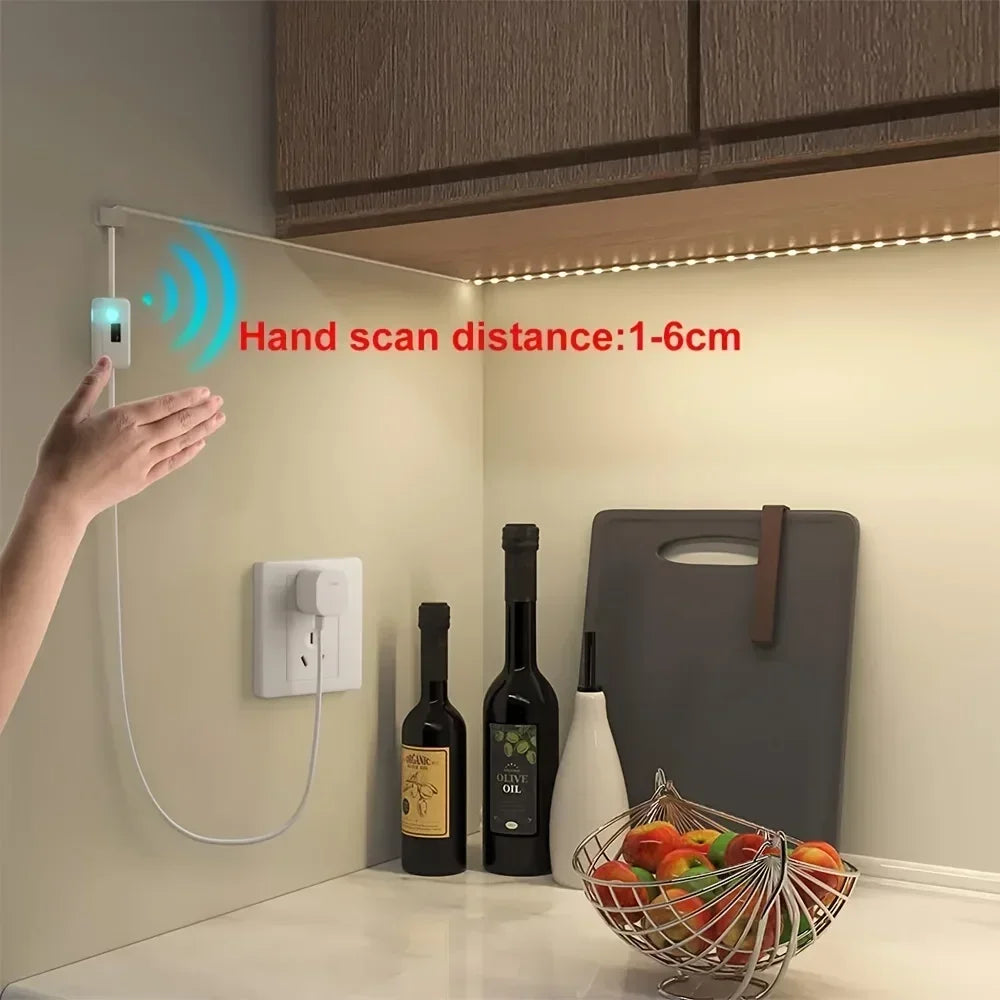 Smart USB Led Strip Light SMD2835 5V Motion Sensor Hand Scan ON OFF Control Backlight Tape for TV Kitchen Cabinet Wardrobe