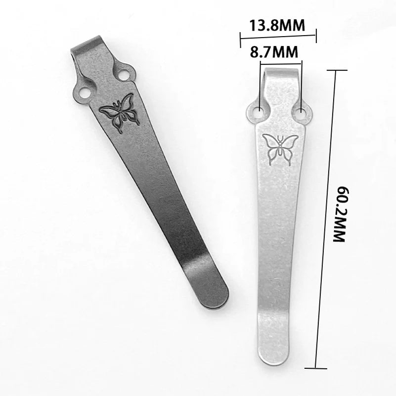 Knife Titanium Back Clamp Pocket Clip 5 Color For Emerson CQC Benchmade Griptillian Bugout 535 585 551 Knives