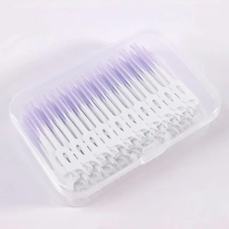 200PCS/Box Silicone Interdental Brushes Soft Dental Floss Orthodontic Teeth Flosser Toothpicks Portable Oral Care Tools